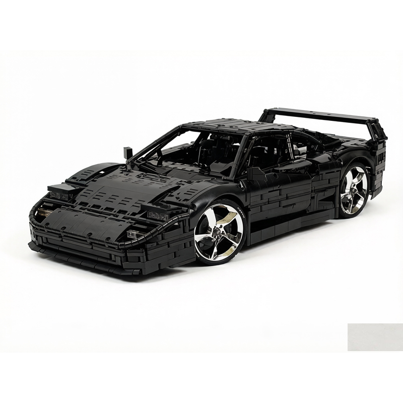 Moc Supercar Building Blocks 1/8 Scale - F40 Supersportwagen 1:8 Maßstab Bausatz Rennwagen-Modell