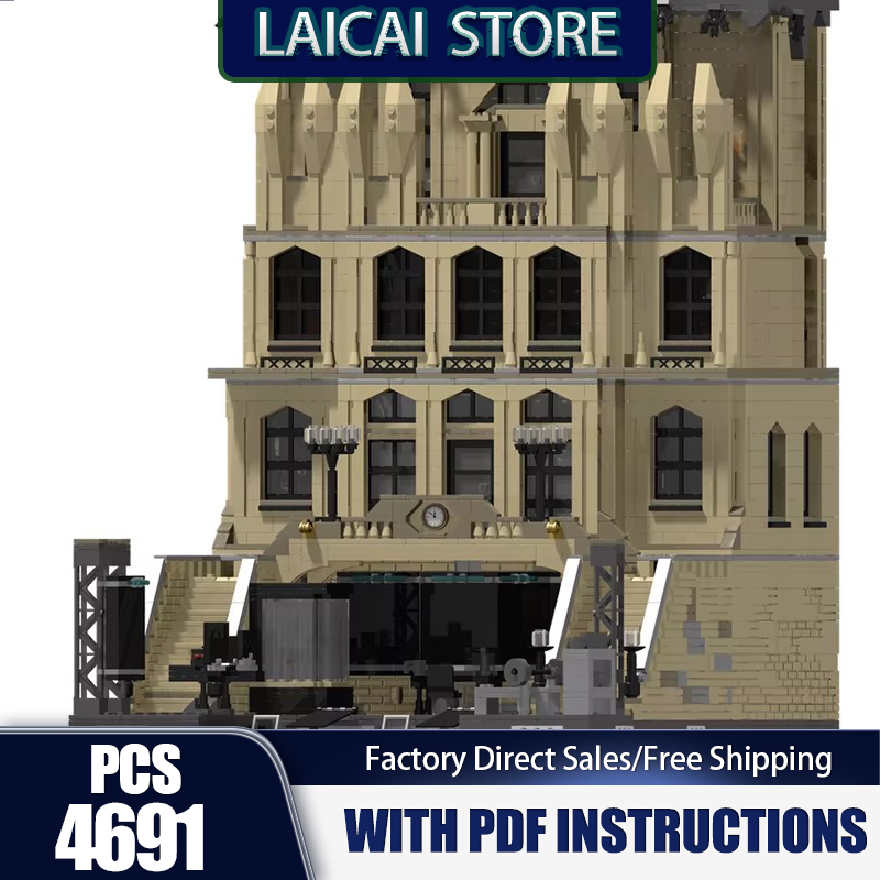 Moc Modular Building Street View Bricks - Filmmodell MOC Bausteine Modulares Batcave-Bundle Modell