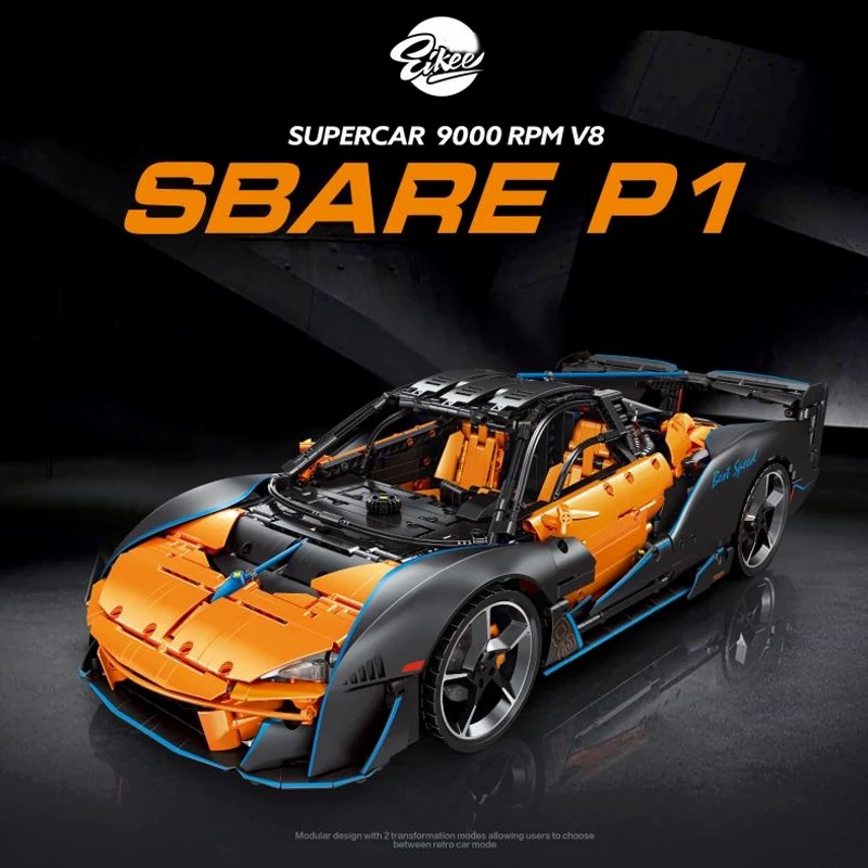 3862PCS MOC Technische SABRE P – Moc Supercar Building Blocks 1/8 Scale Bewertung und Preis
