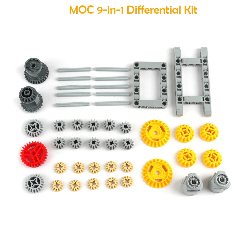 45-teiliges MOC-Vielseitiges D – Technic Differential Gear Axle Frame Bewertung und Preis