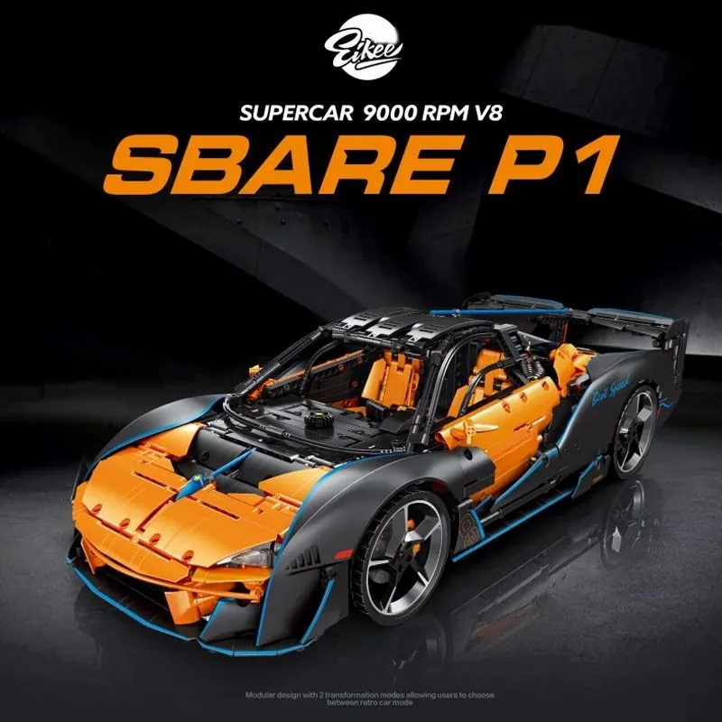 3862Pcs MOC 1:8 Technische SAB – Moc Supercar Building Blocks 1/8 Scale Bewertung und Preis