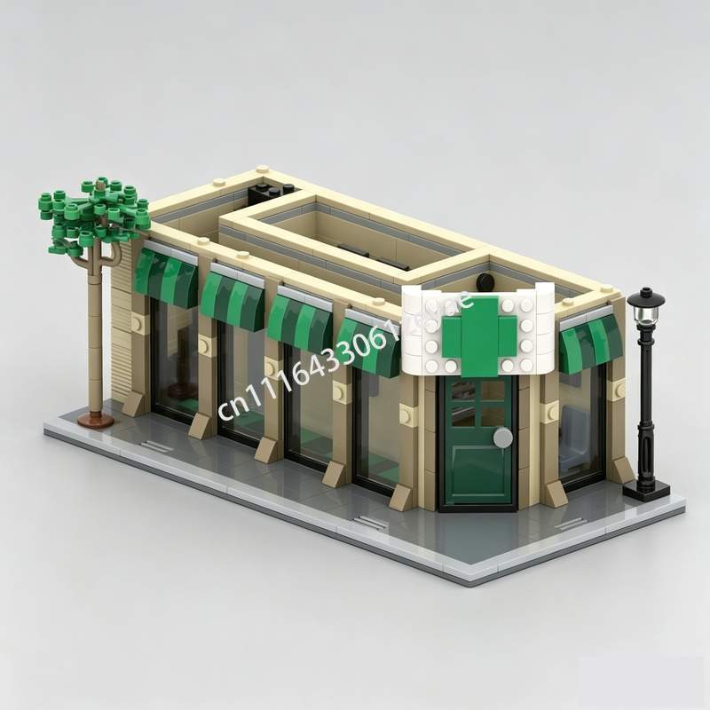 1442-teiliges Modulares Apothe – Moc Modular Building Street View Bricks Bewertung und Preis